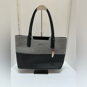 Calvin Klein Two-Toned Leather Shoulder Bag